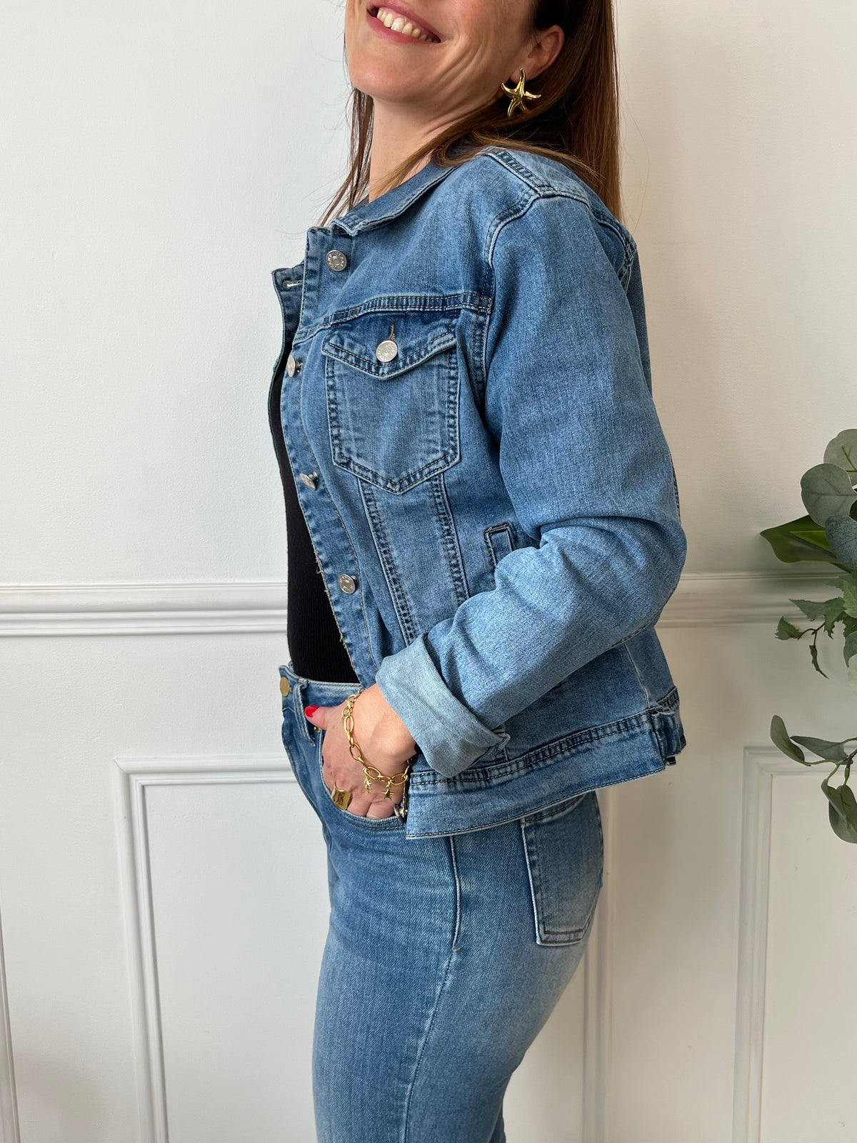 Blaue Jeansjacke: Fabio