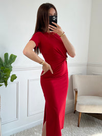 Red long dress: Carla
