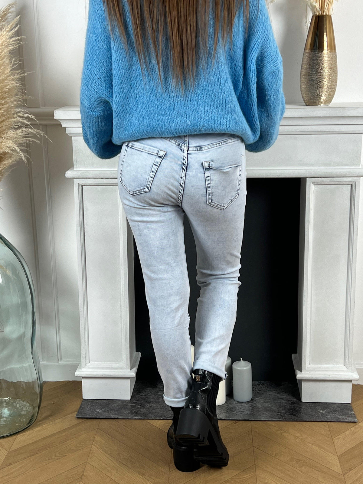 Jean bleu taille haute : Lucile - Loïcia