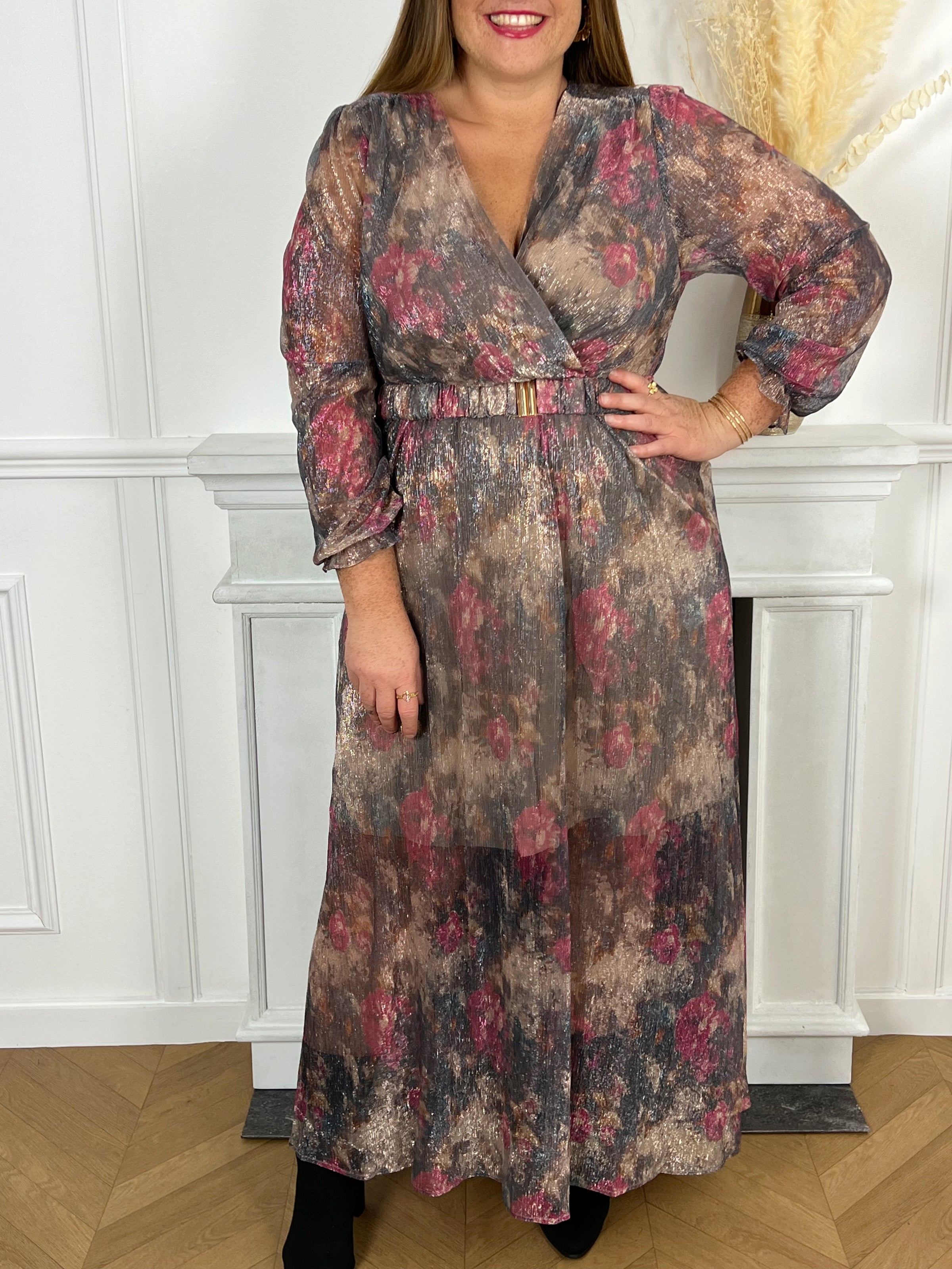 Robe longue à motif Curve : Karole - Loïcia