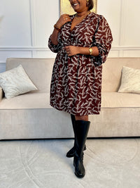 Robe courte à motifs grande taille : Lynaia