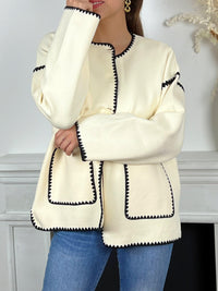 Veste beige et noire : Lyla - Loïcia