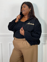 Veste noire grande taille : Arlo