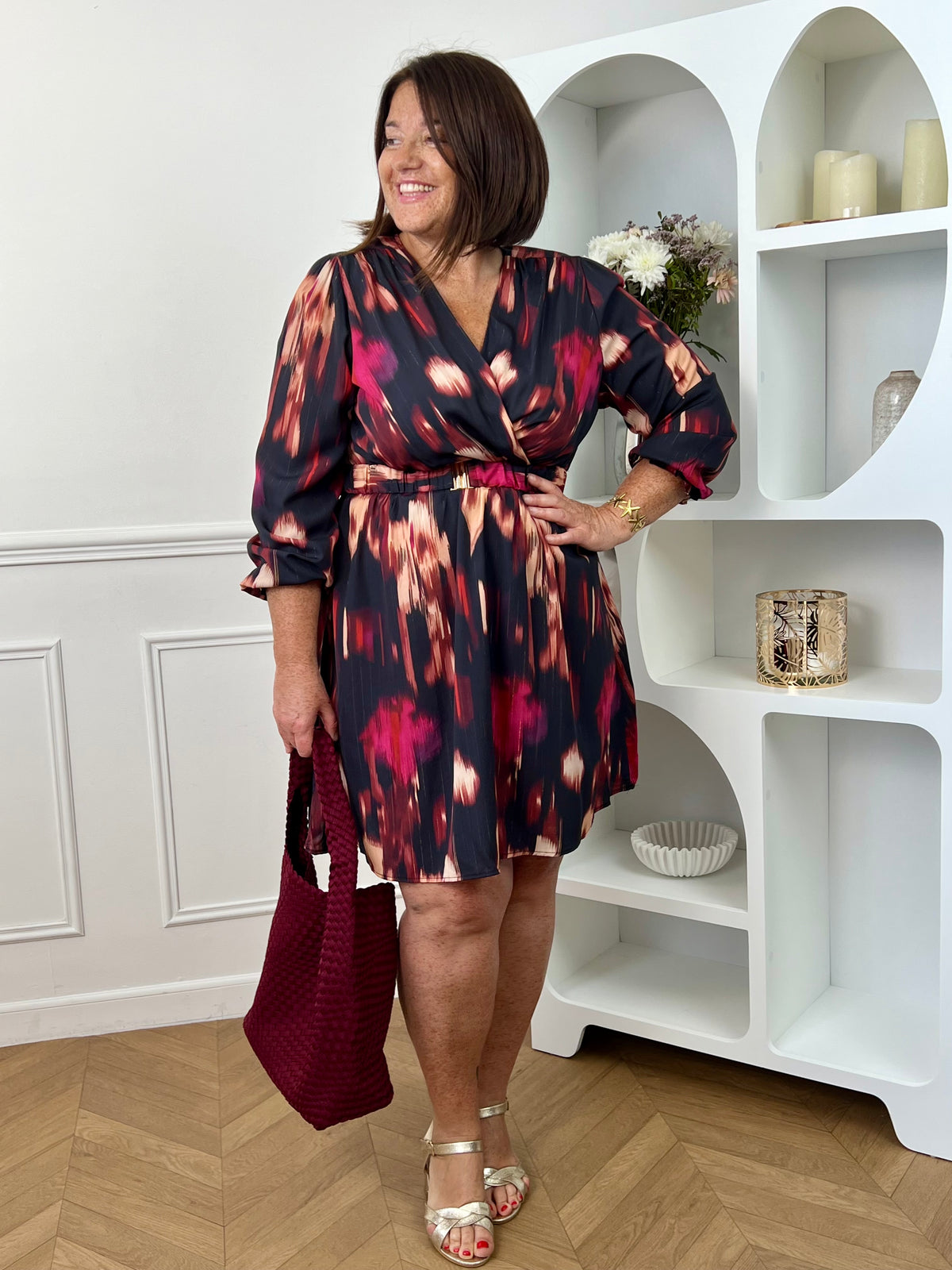 Robe courte colorée Grande taille : Cleia