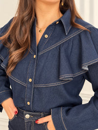 Blue crop top: Loise