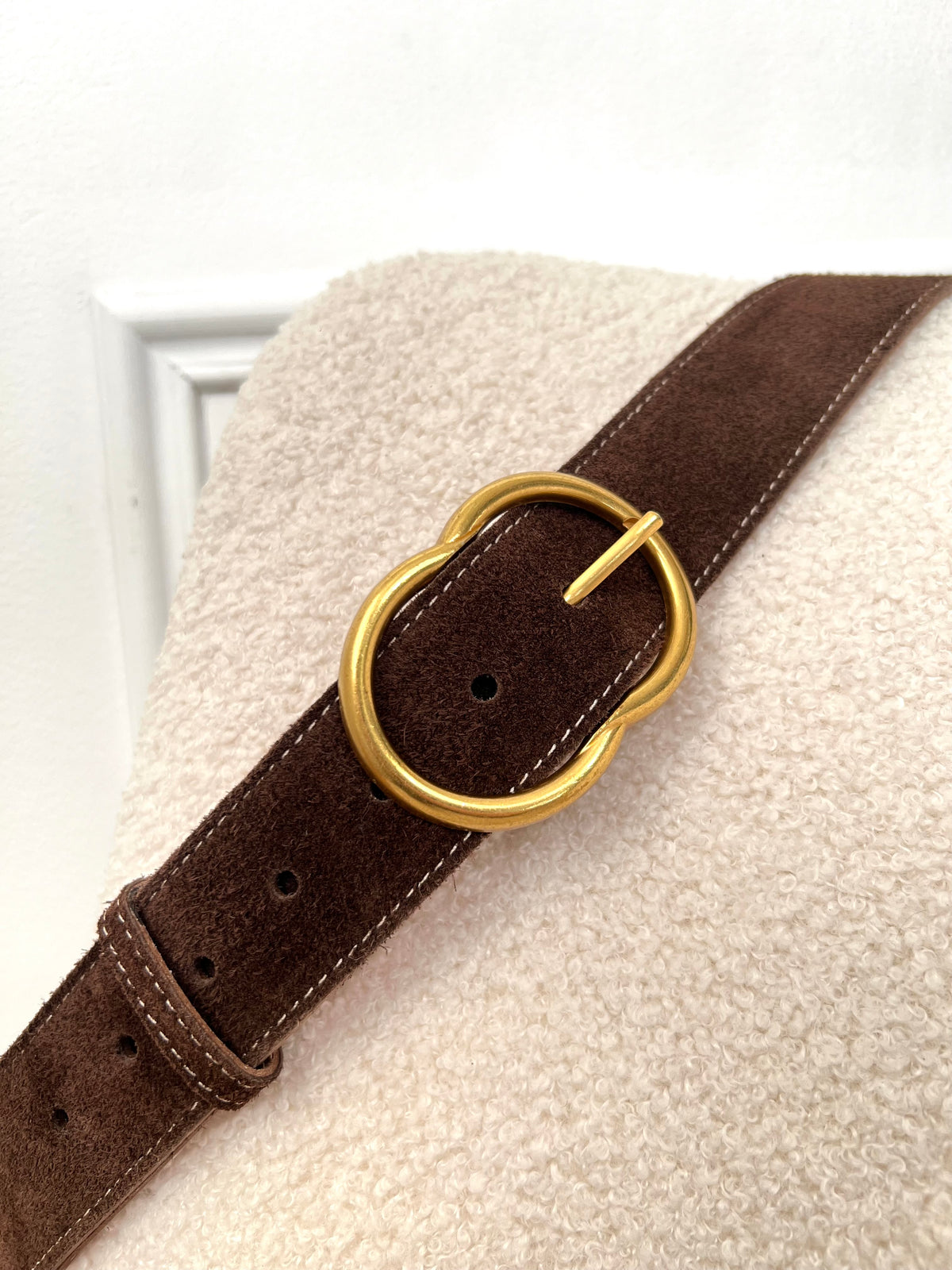 Ceinture marron en cuir : Sam