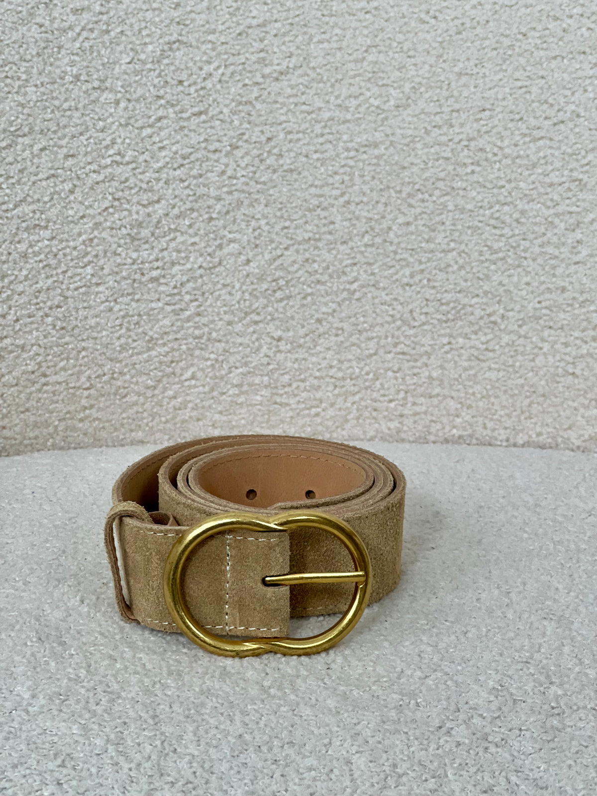 Ceinture beige en cuir : Sam