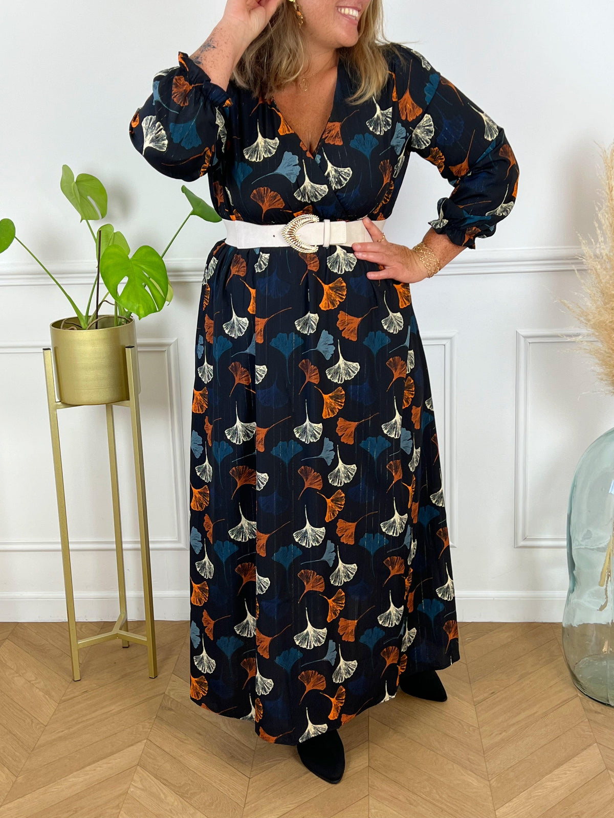 Robe longue à motif Curve : Aurelia - Loïcia