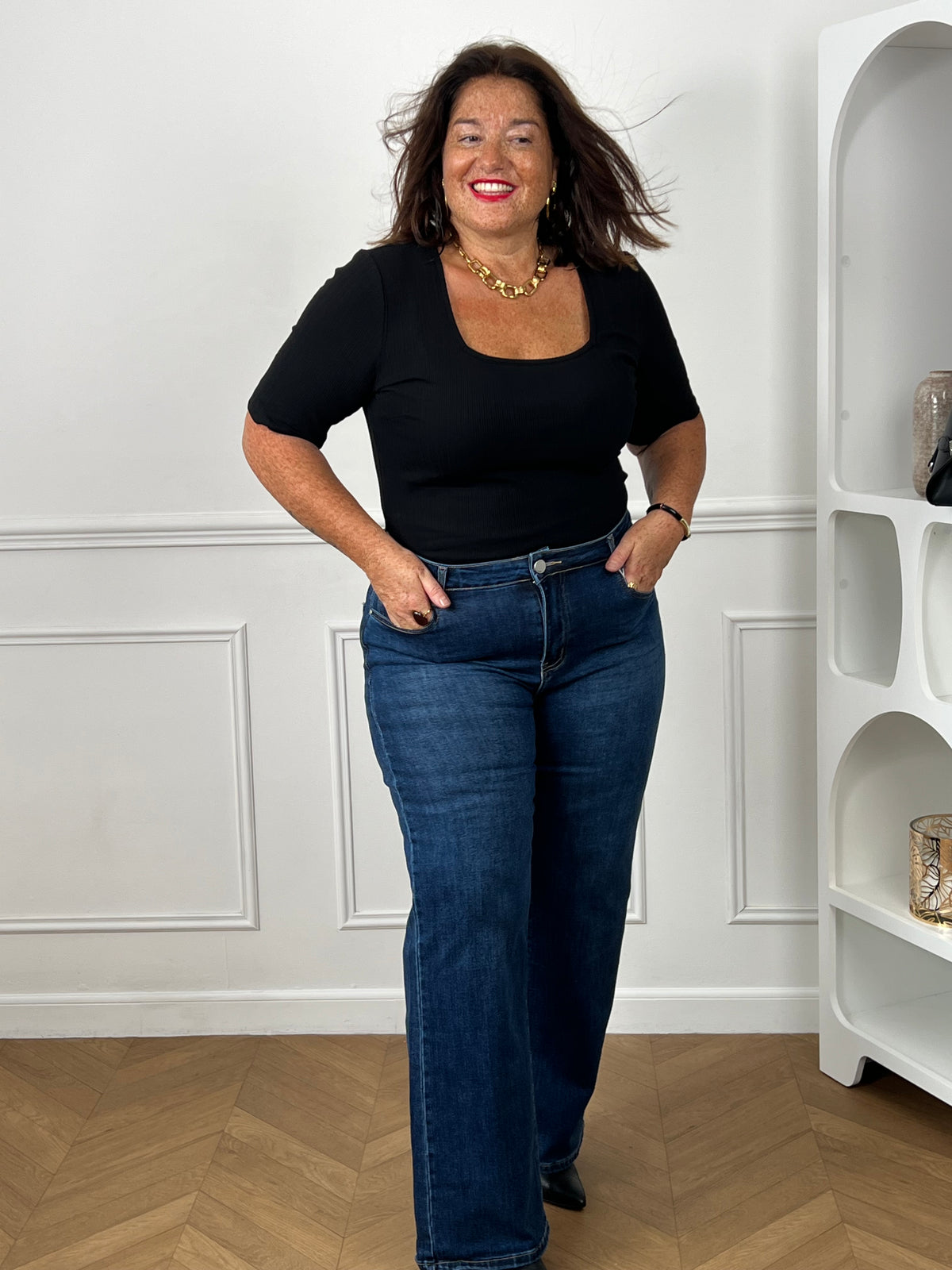 Jean bleu grande taille : Morgana