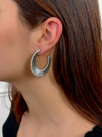 Boucles d'oreilles argentées : Besy - Loïcia