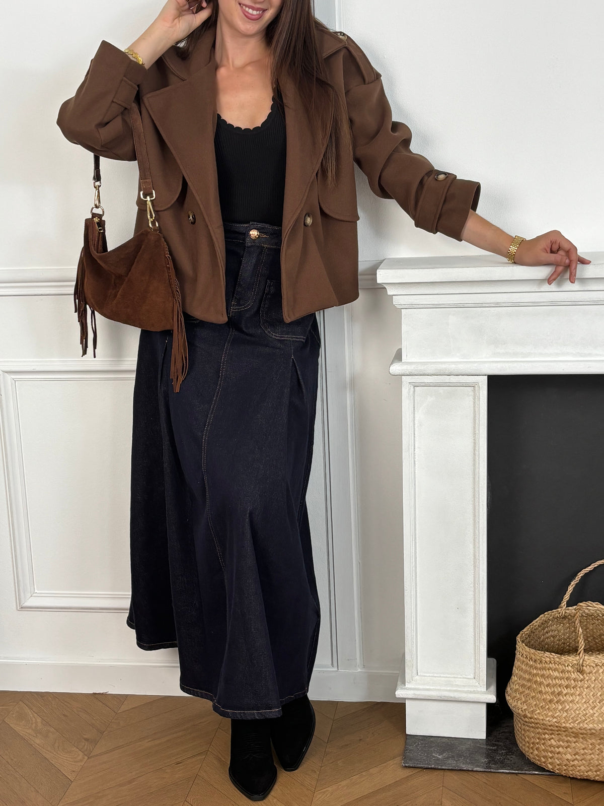 Jupe longue en jean : Belia