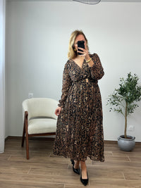 Robe longue à motif: Justine