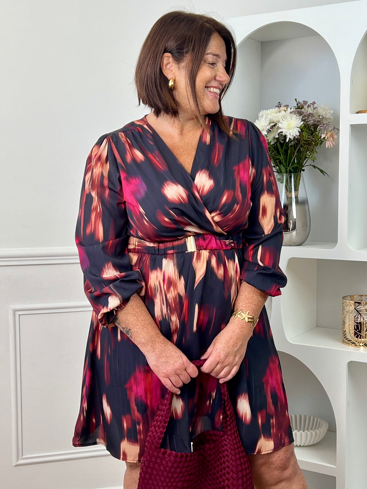 Robe courte colorée Grande taille : Cleia