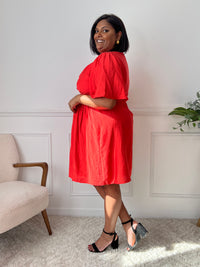 Robe courte rouge : Noeline