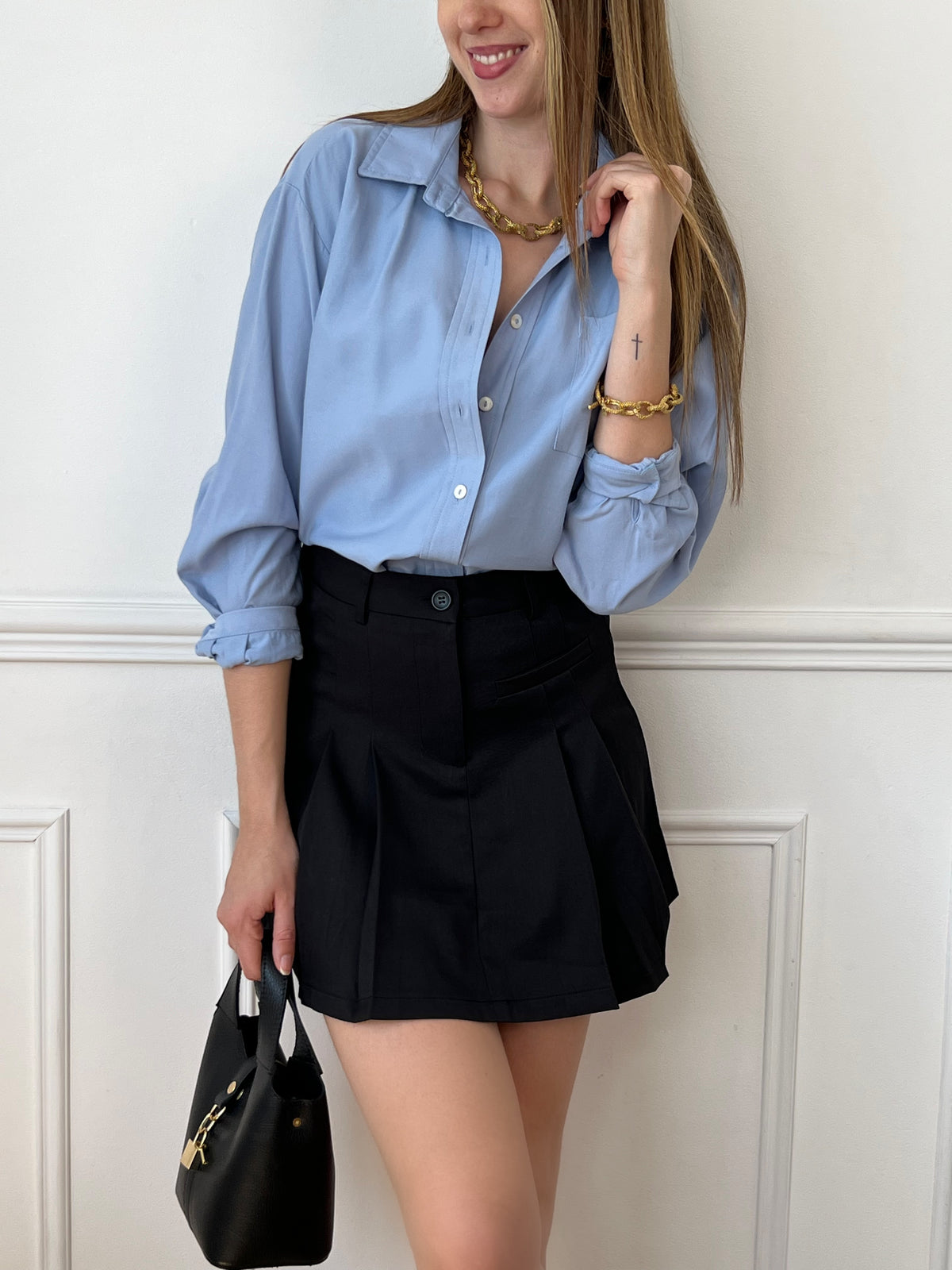 Jupe short noire : Lia