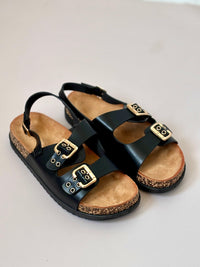 Sandales slingback noires : Augio
