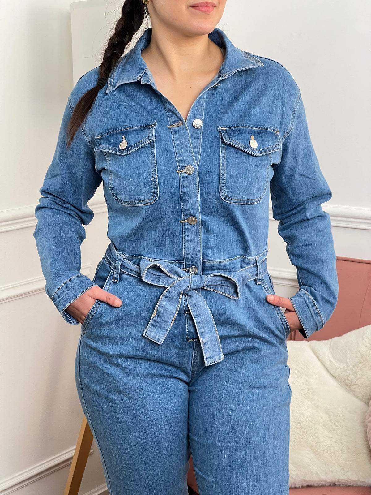Denim Jumpsuit: Andrea