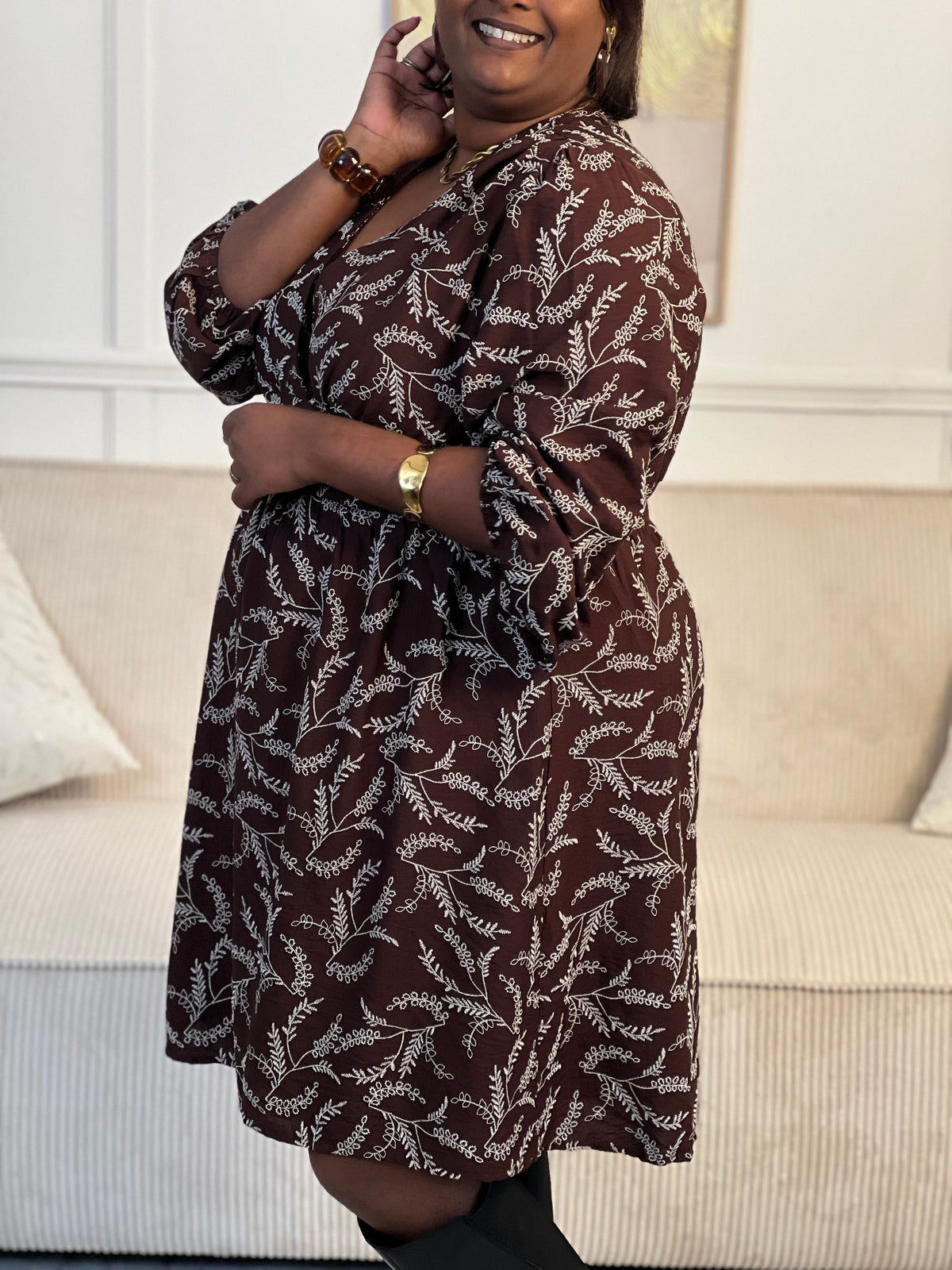 Robe courte à motifs grande taille : Lynaia