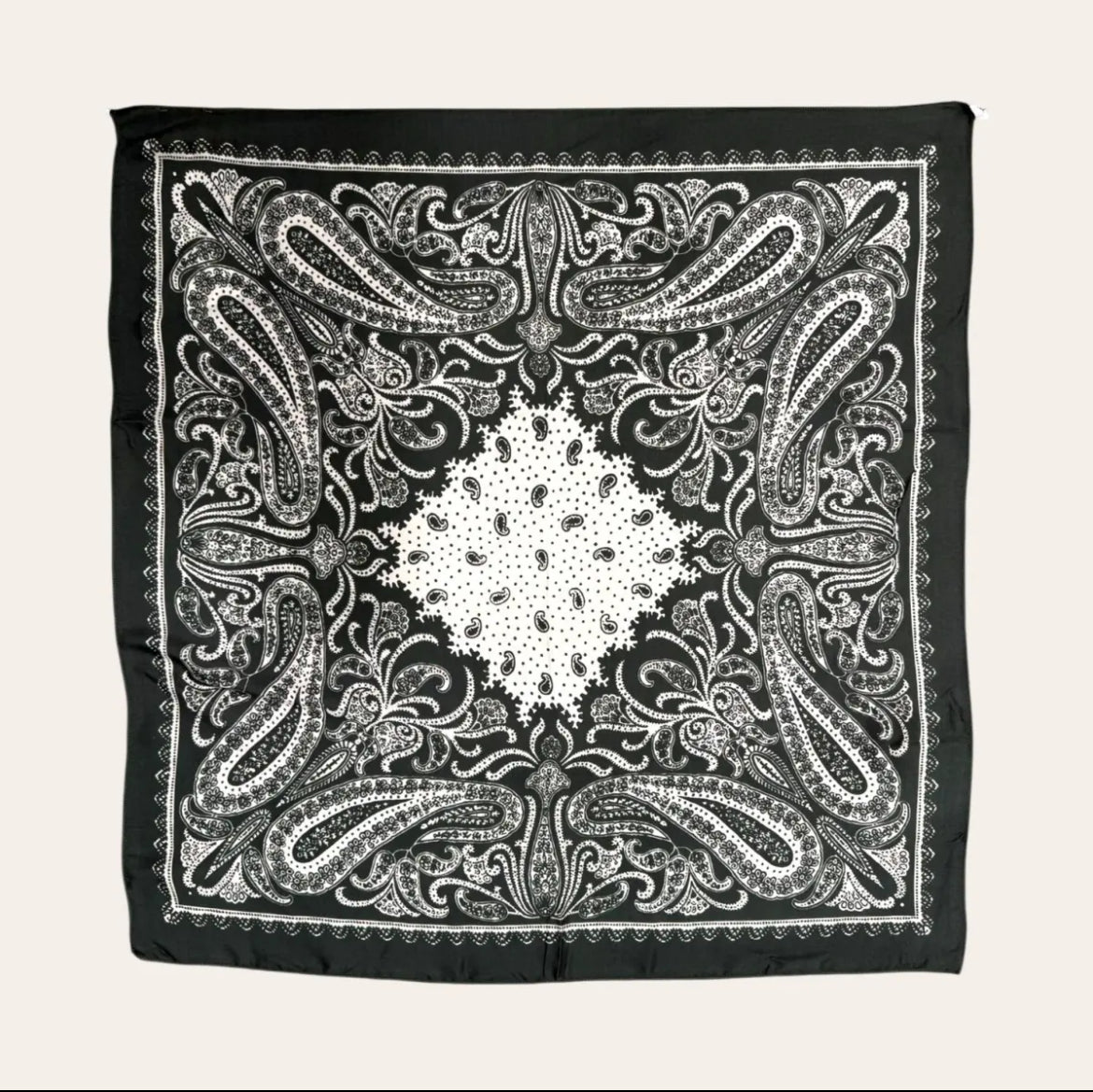 Khaki silk scarf: Sonia