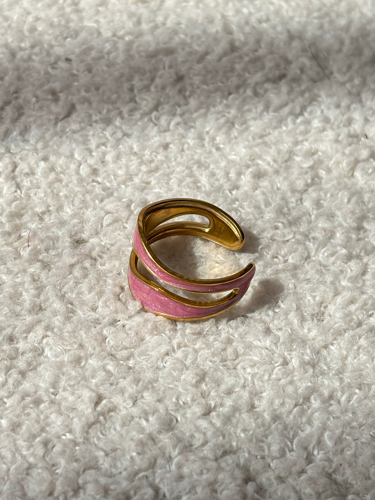 Bague rose et dorée : Laria