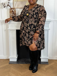 Robe courte à motifs grande taille : Lyvia