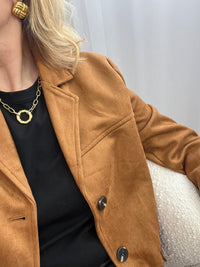 Veste camel effet daim : Camille