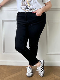 Schwarze High-Waist-Jeans: Kris