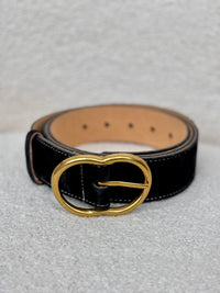 Ceinture noire en cuir : Sam