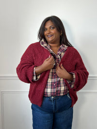 Gilet bordeaux grande taille : Alie