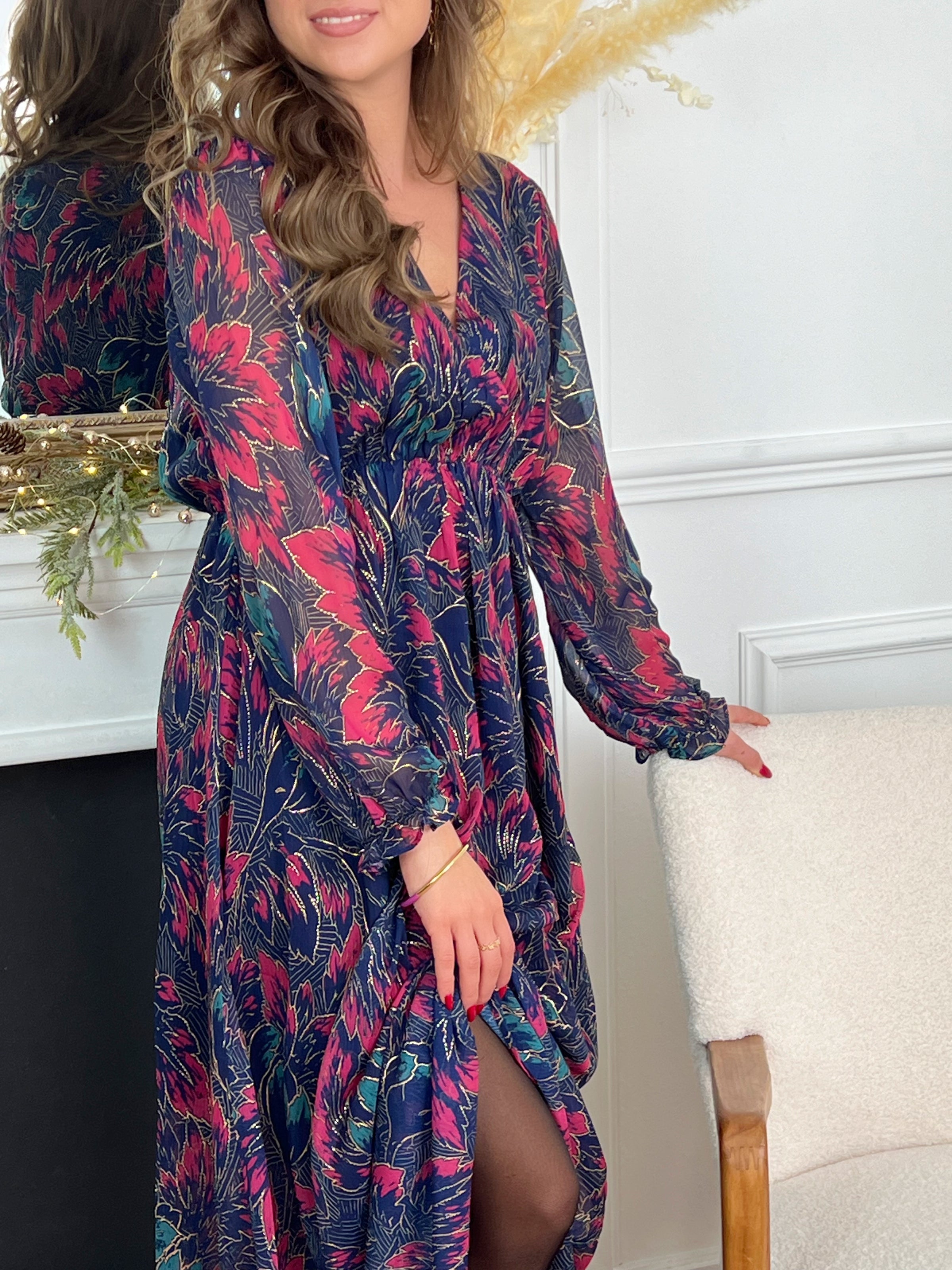 Robe longue à motif : Isa - Loïcia