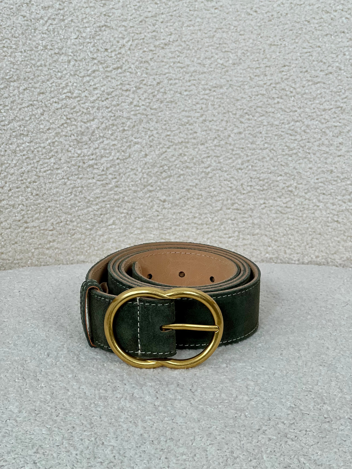 Ceinture kaki en cuir : Sam