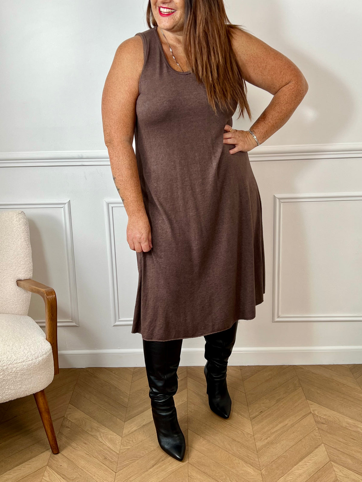 Twinset robe et pull marron Curve : Aenor