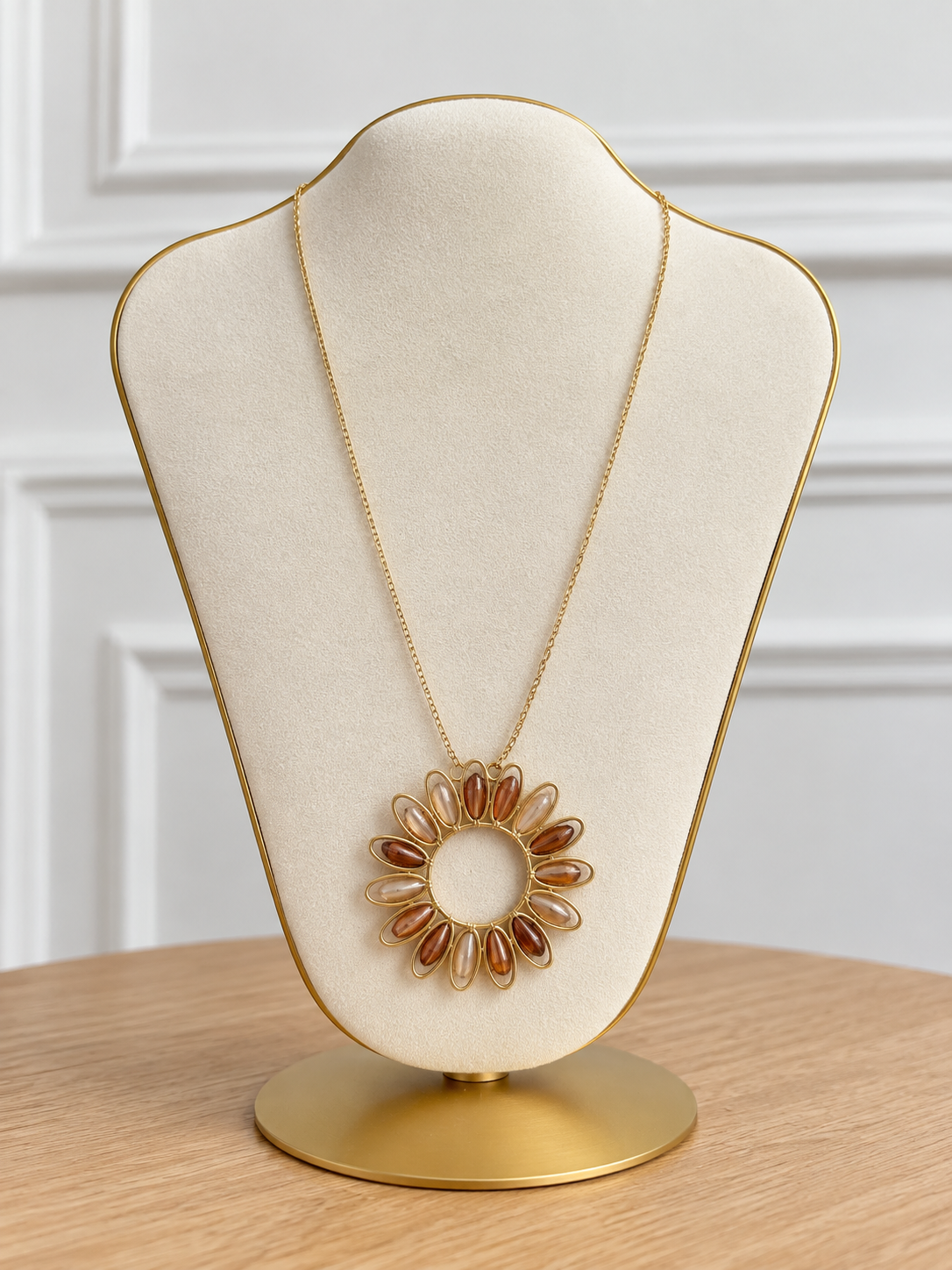 Collier long doré : Norel