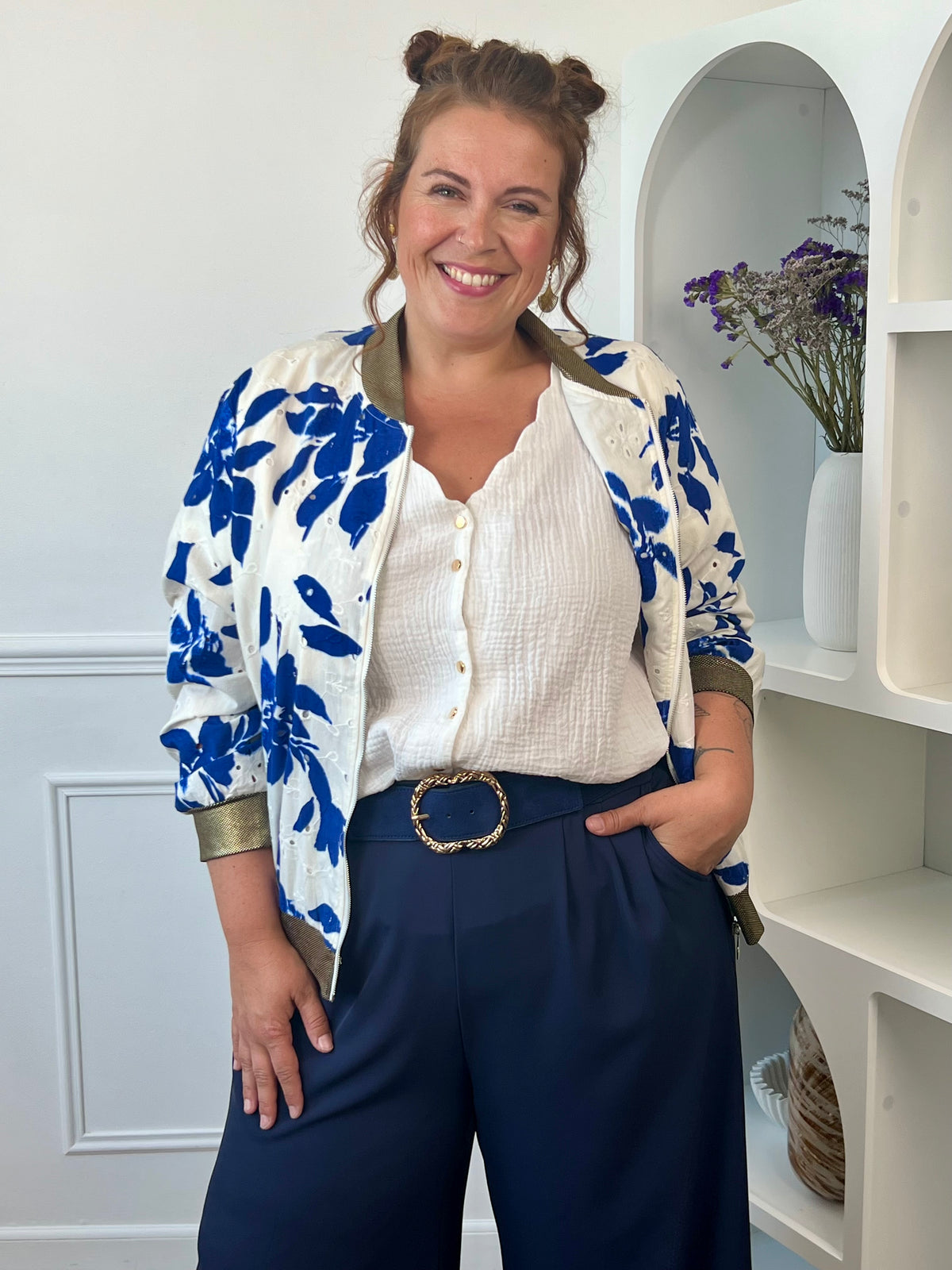 Veste à motifs grande taille : Christelle