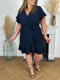 Robe courte bleu marine Curve : Palmyre - Loïcia