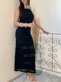 Ensemble noir top et jupe : Denia