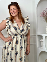 Gemustertes Maxikleid in Großer Größe: Aloisa