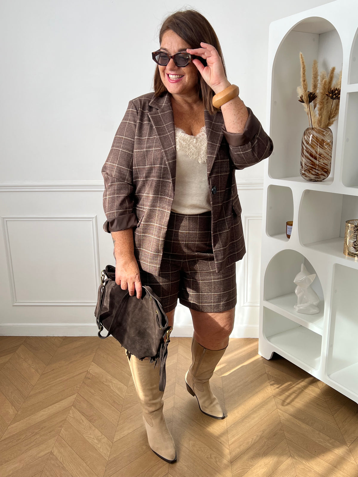 Short à carreaux grande taille : Yohan