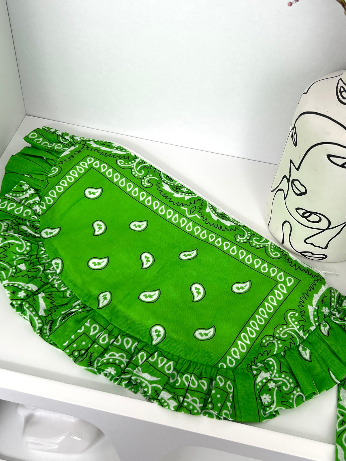 Pochette verte : bandana
