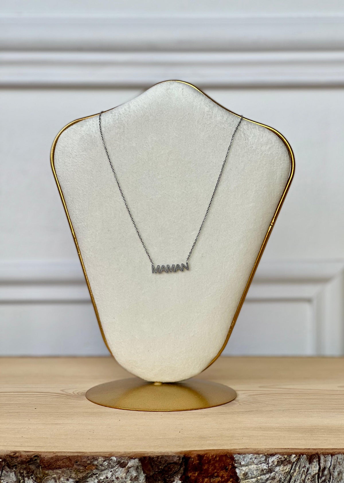 Collier Maman argente - Loïcia