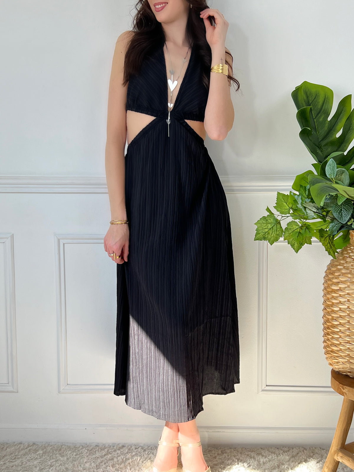 Robe longue noire : Agata