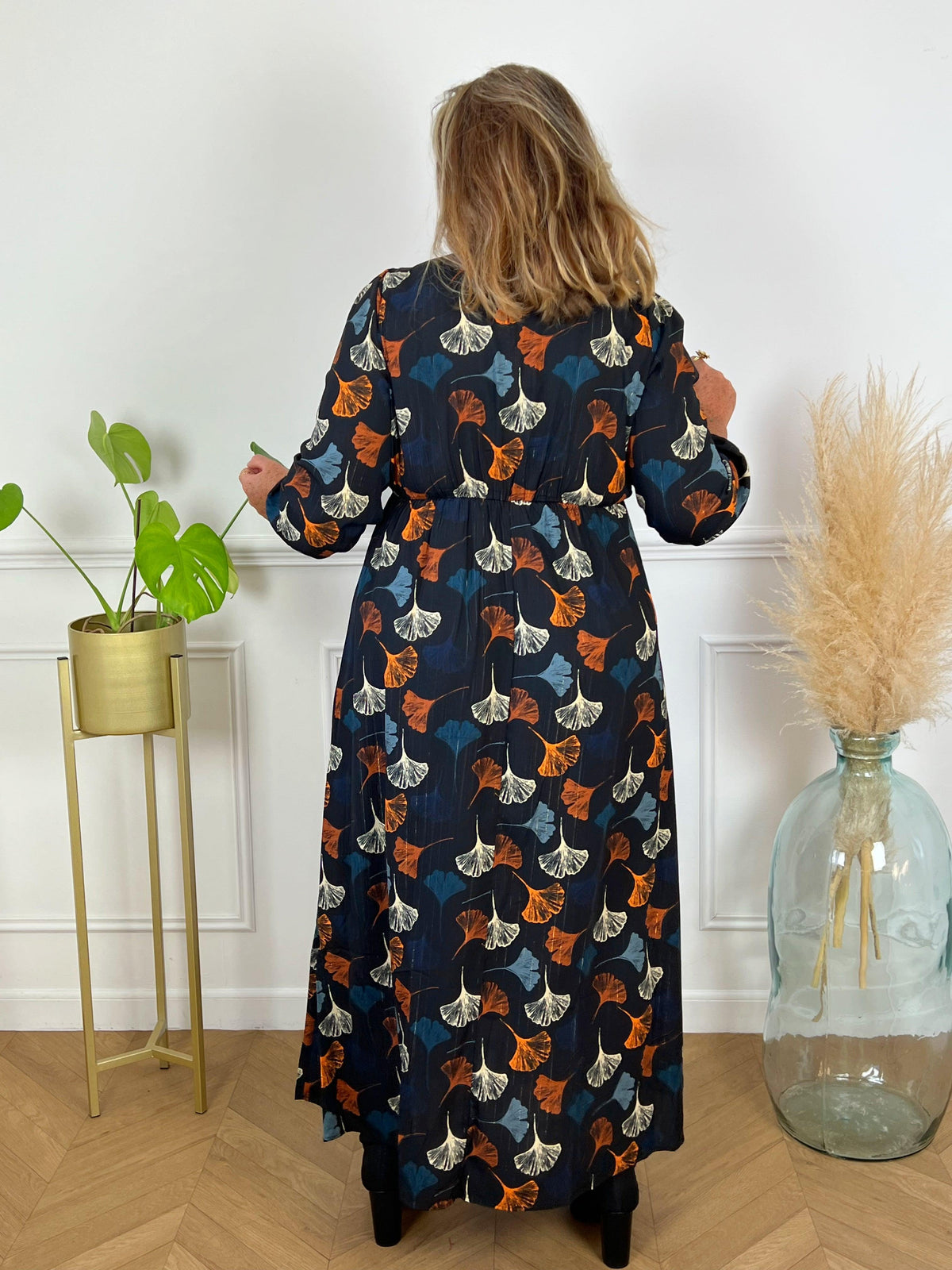 Robe longue à motif Curve : Aurelia - Loïcia