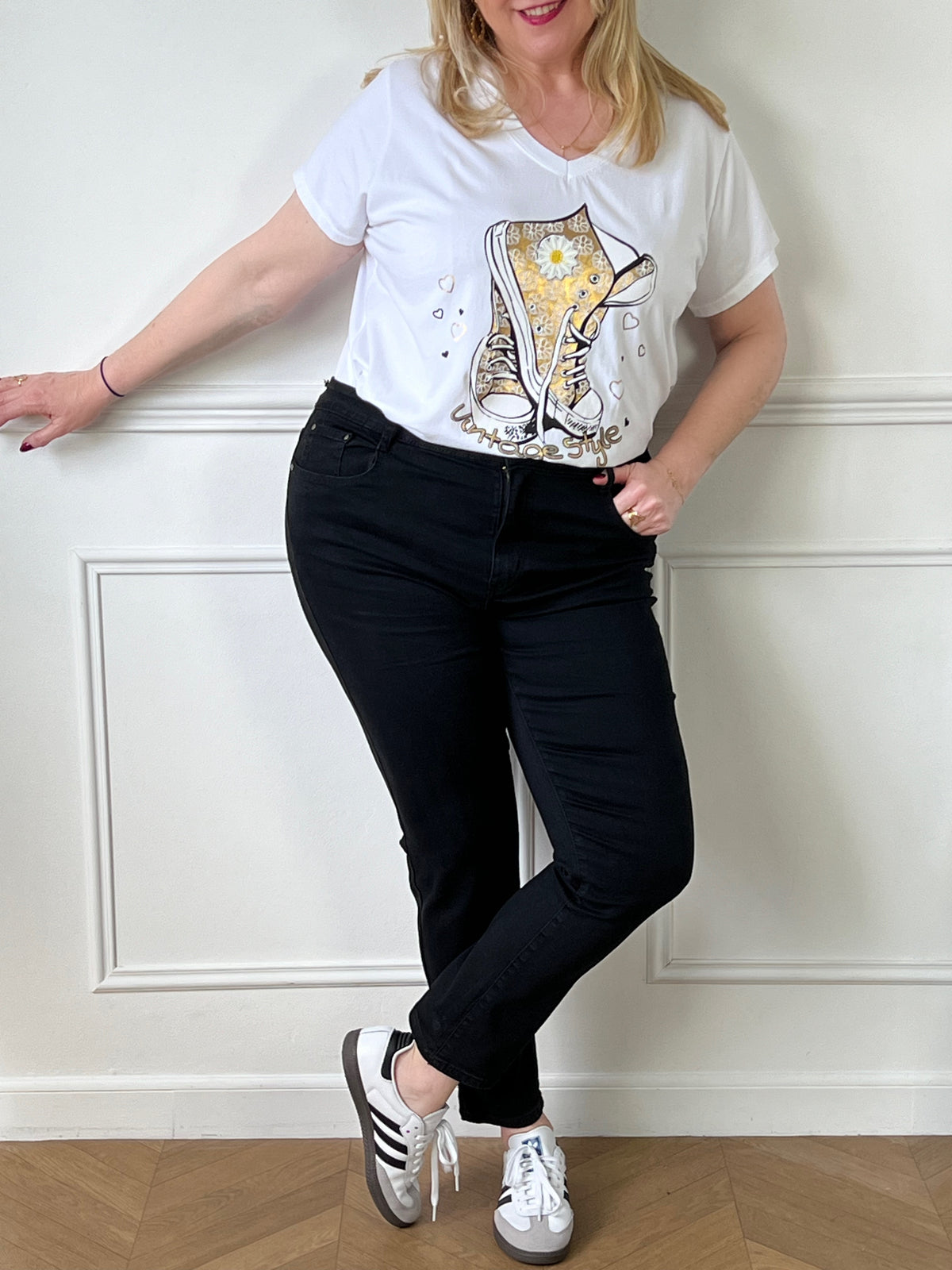 Schwarze High-Waist-Jeans: Kris