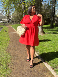 Robe courte rouge : Noeline