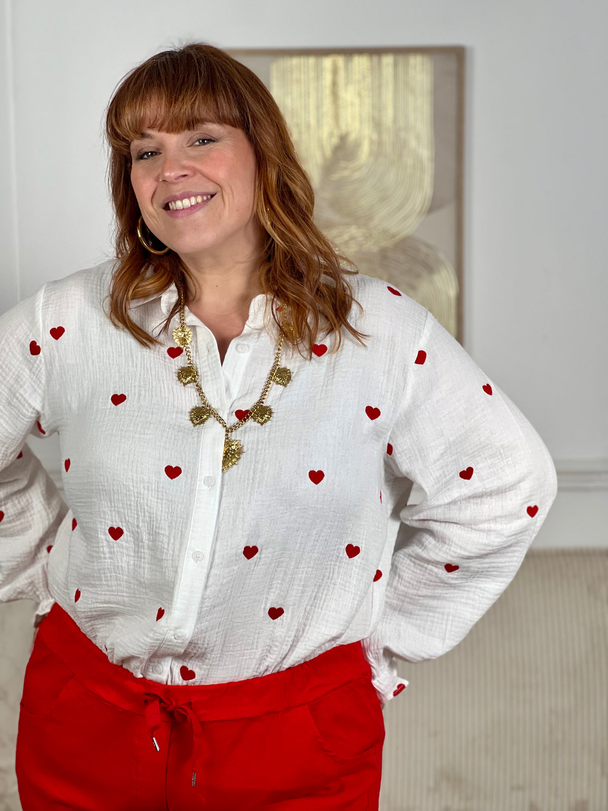 Plus-size cotton shirt: Tanisa