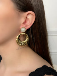 Boucles d'oreilles rondes dorées : Mendy