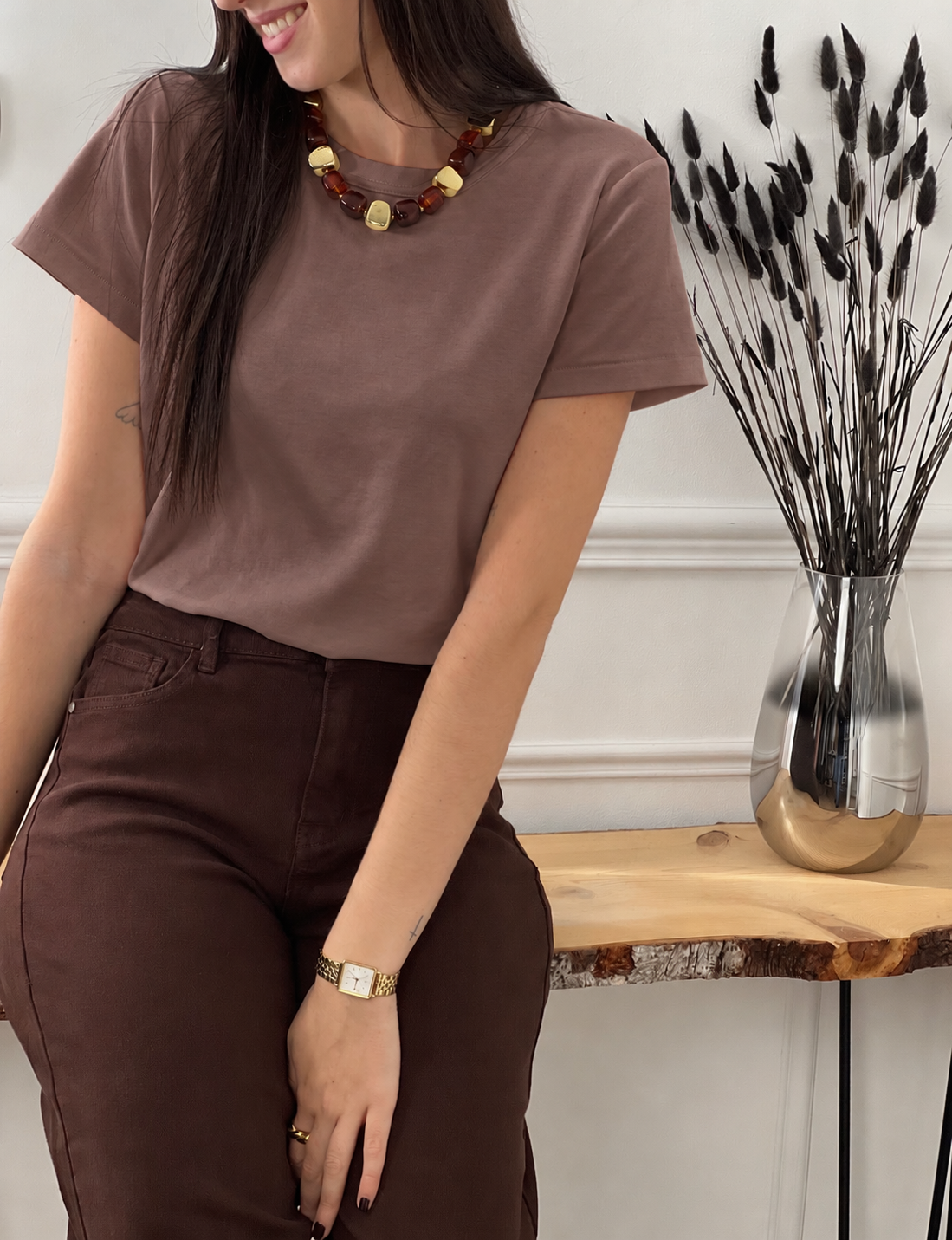 Tee-shirt marron : Madalena