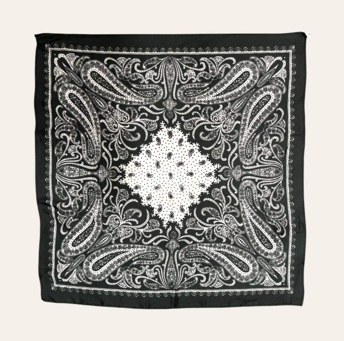 Black silk scarf: Sonia