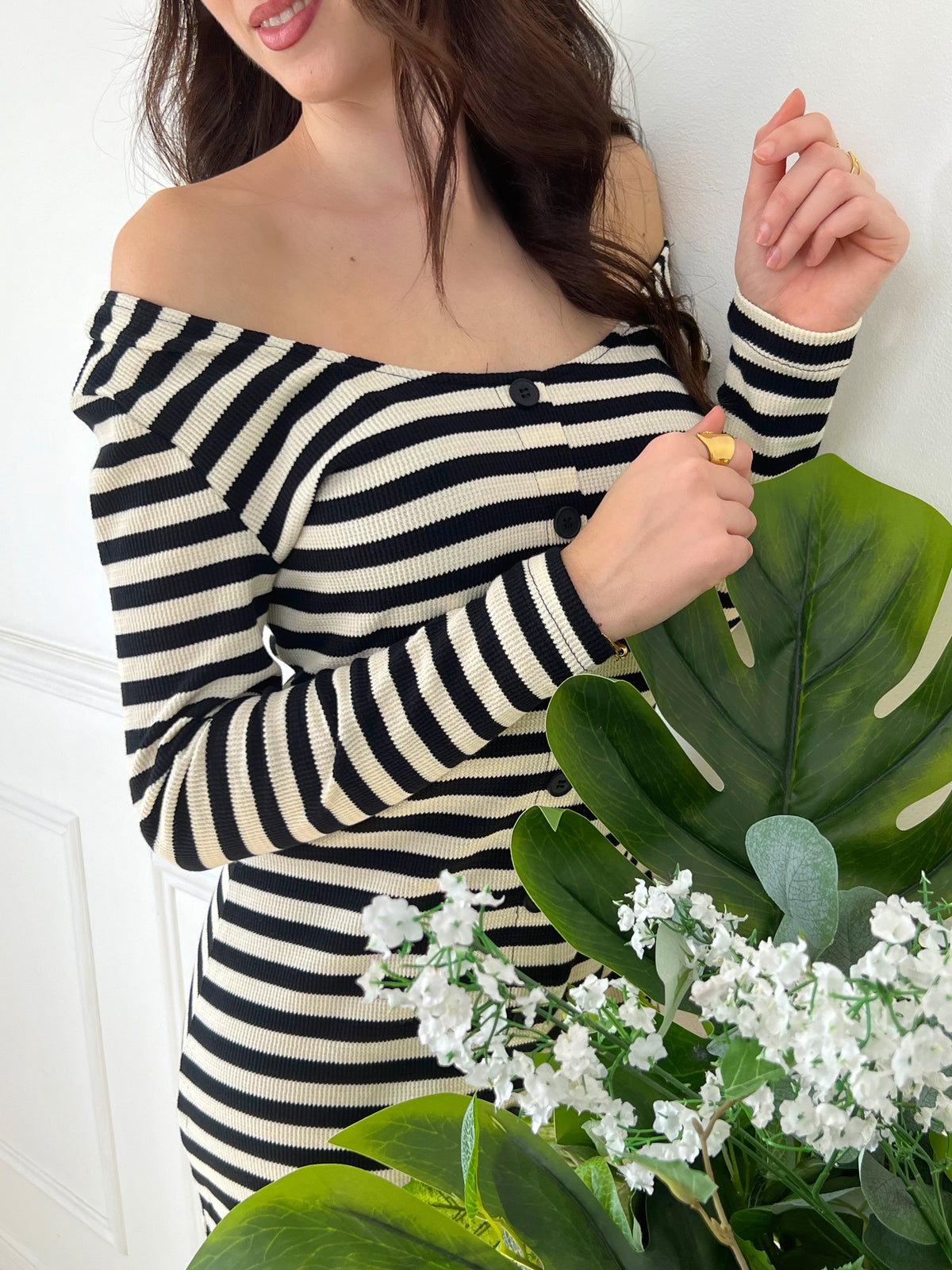 Striped midi dress: Jesy