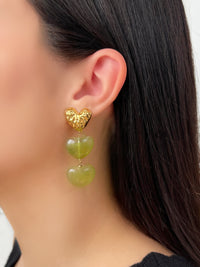 Boucles d'oreilles vertes : Kina